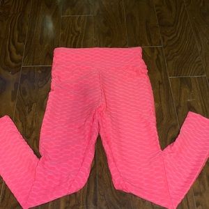 Hot pink High waisted butt scrunch lifting legging